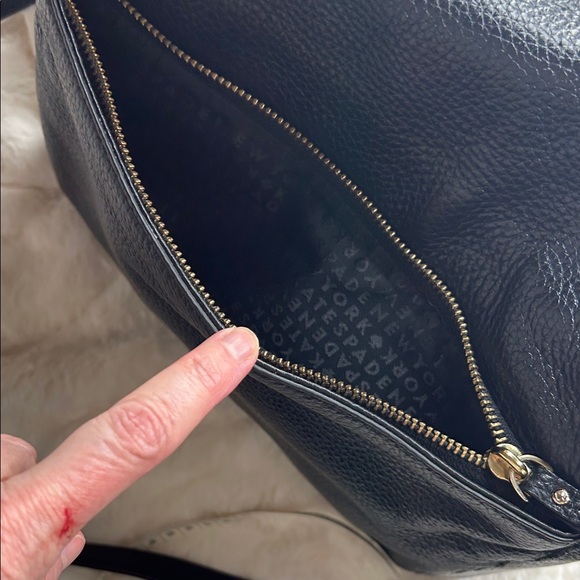 Kate Spade Black Pebbled Leather Bow Shoulder/ Crossbody Bag - Picture 9 of 14